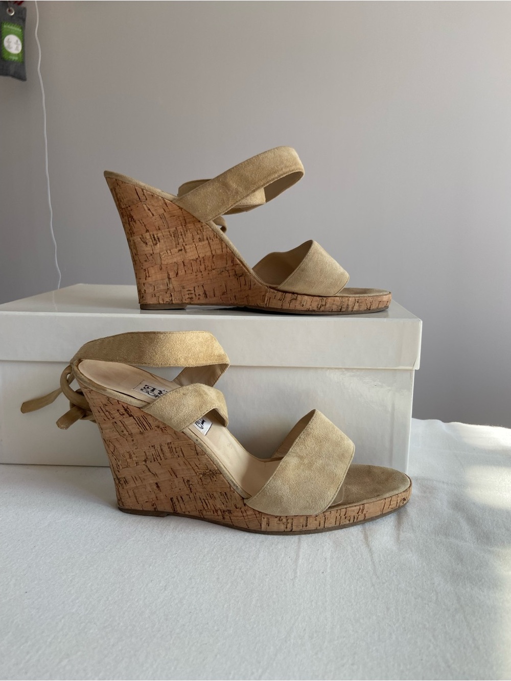 Gianfranco Ferre Cork Wedge Sandals